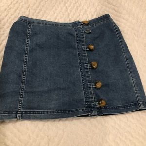 Free People denim mini skirt Size 8